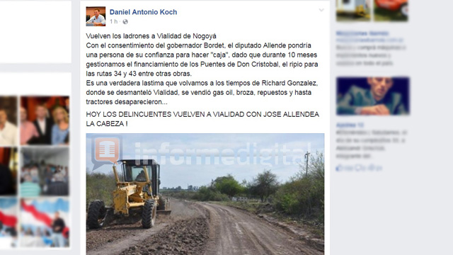 DanielKochFacebookAllendeVialidad20161030.jpg