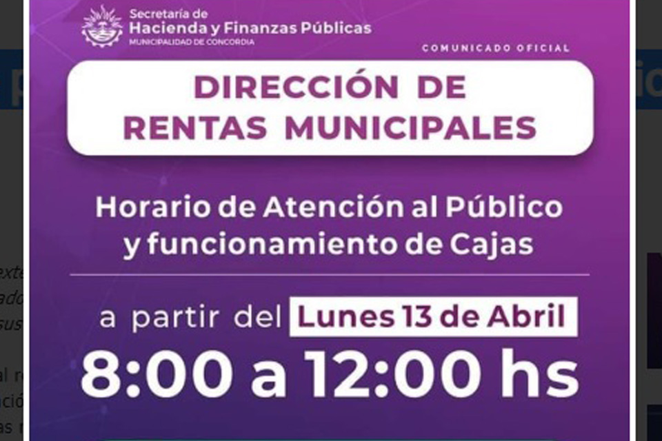 Pago online de las Tasas Municipales y horario especial de atención