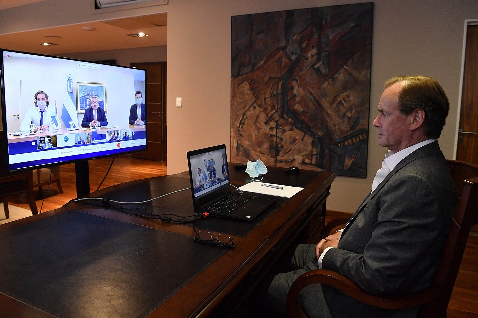 Bordet participó del encuentro virtual con el presidente