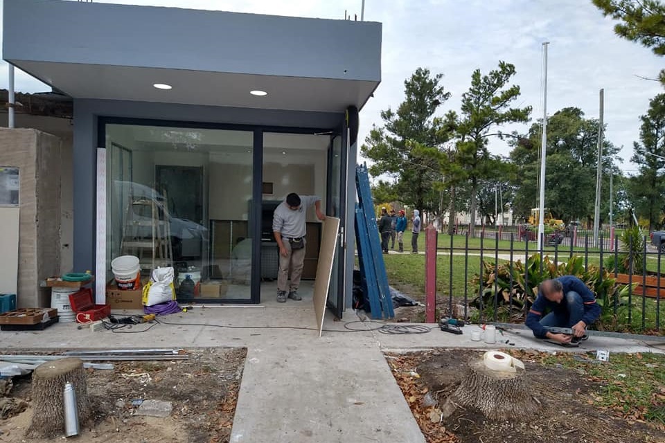 El cajero automático en etapa final de obra