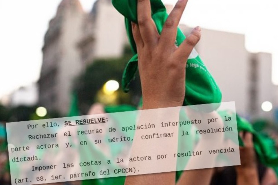 fallo rechazo apelación aborto