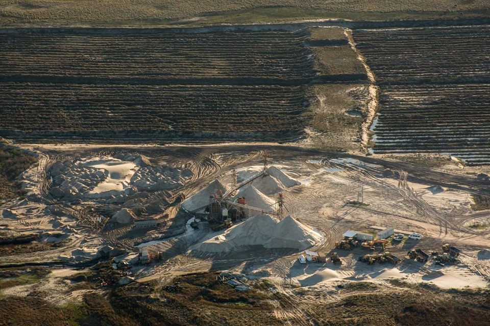 Las arenas silíceas se utilizan en el fracking en Vaca Muerta.