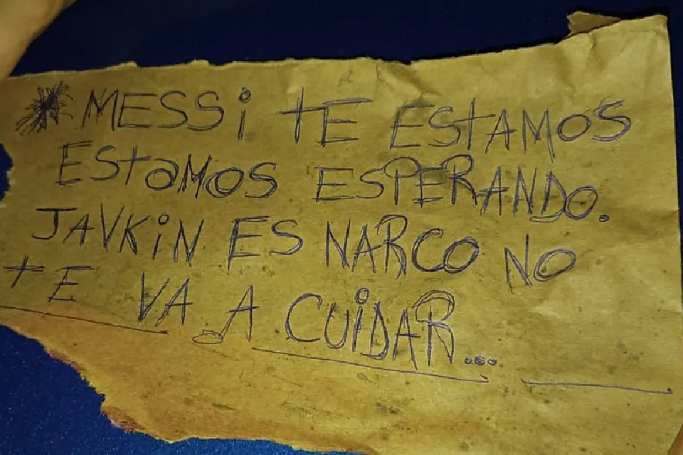 Ataque y mensaje narco a Messi