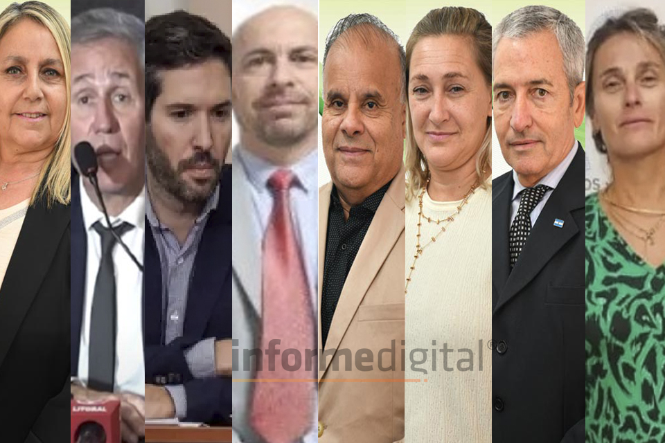 Milei, flanqueado por Villarruel y Menem.